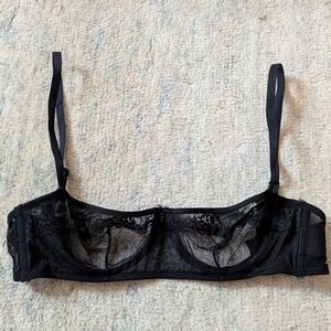 H&M Sheer Black Lace Demi Bra